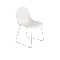 Fiber Dining Chair w. Sled Base White