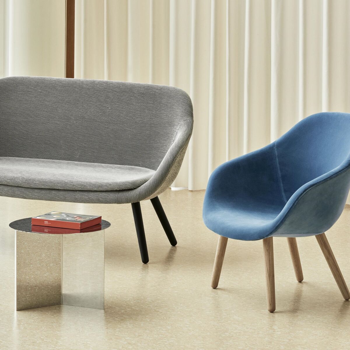 Slit Coffee Table Round Ø45 Mirror