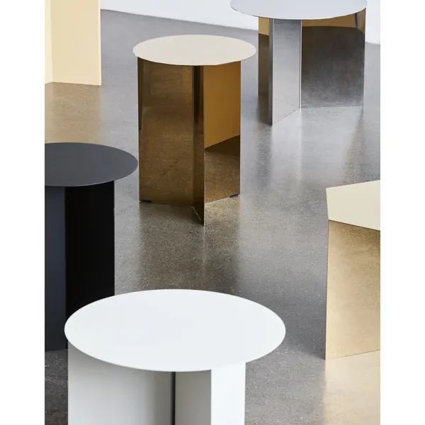 Slit Coffee Table Round Ø45 White