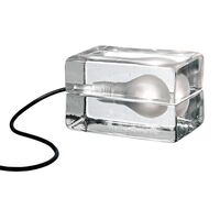 Block Lamp -pöytävalaisin, Kirkas Lasi, Musta Johto