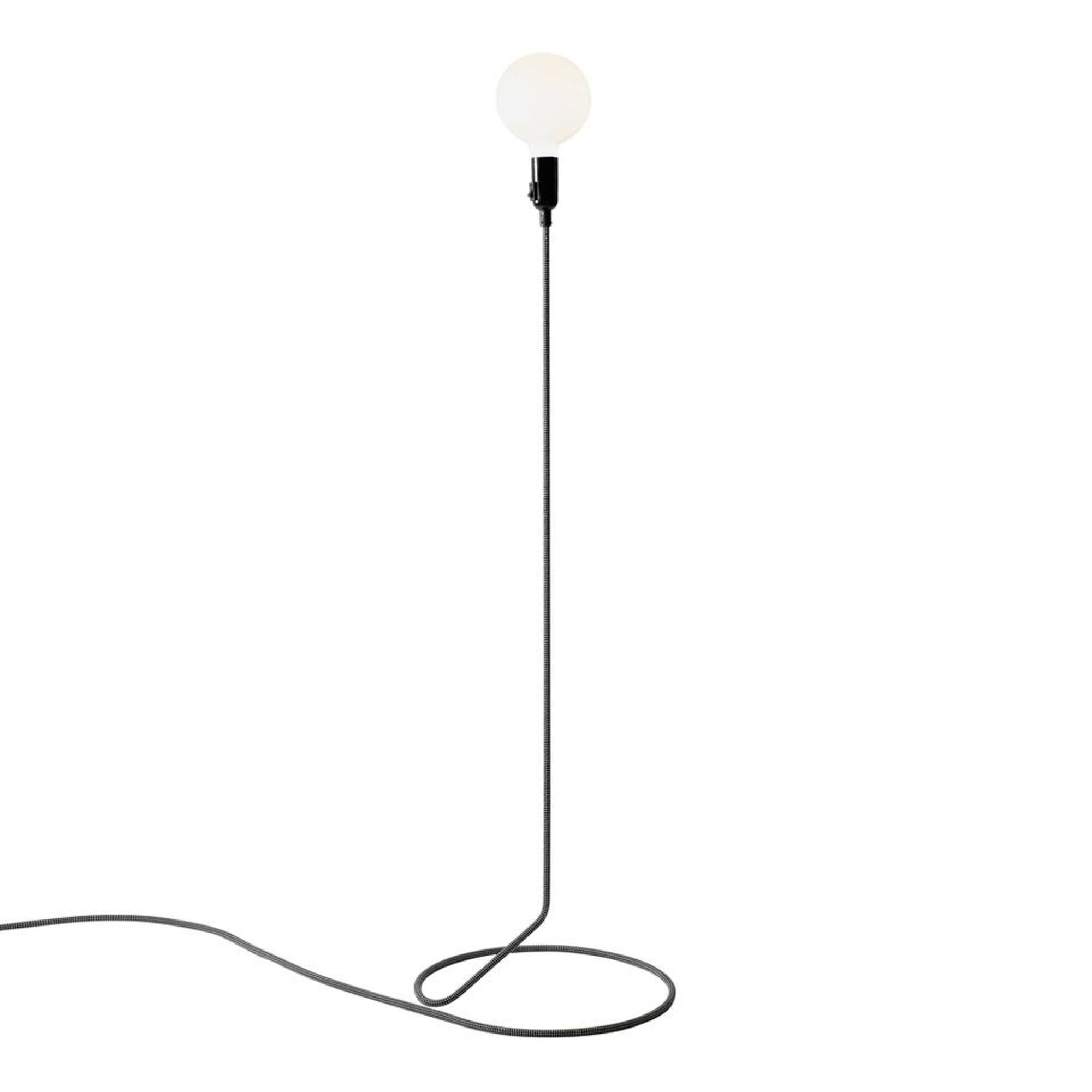 Sladd Golvlampa Utan Gl&ouml;dlampa Svart