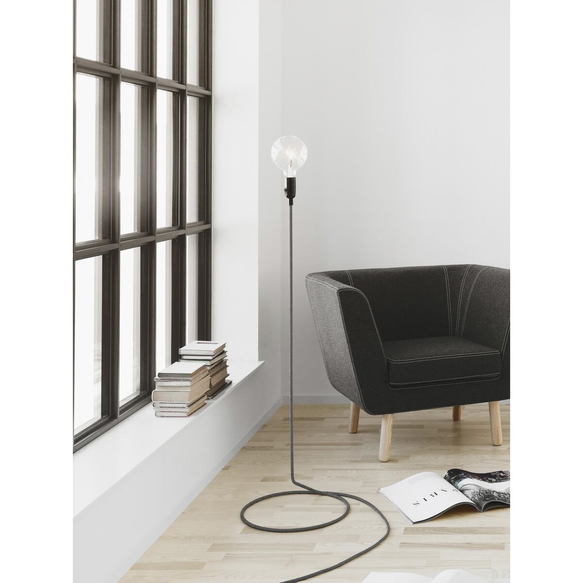 Cord Floor Lamp Without Bulb Black