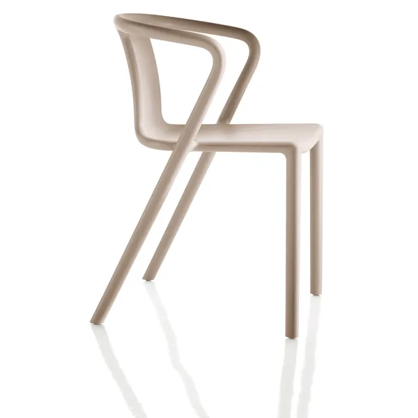 Air-Armchair Dining Chair with Armrests Beige