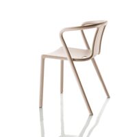 Air-Armchair Dining Chair with Armrests Beige
