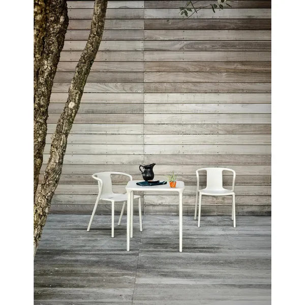 Air-Armchair Dining Chair with Armrests White