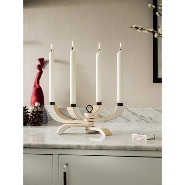 Nordic Light 4-haarainen Kynttilänjalka, Valkoinen