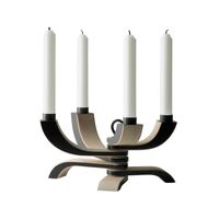 Nordic Light 4-haarainen Kynttilänjalka, Musta