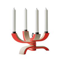 Nordic Light 4-haarainen Kynttilänjalka, Punainen
