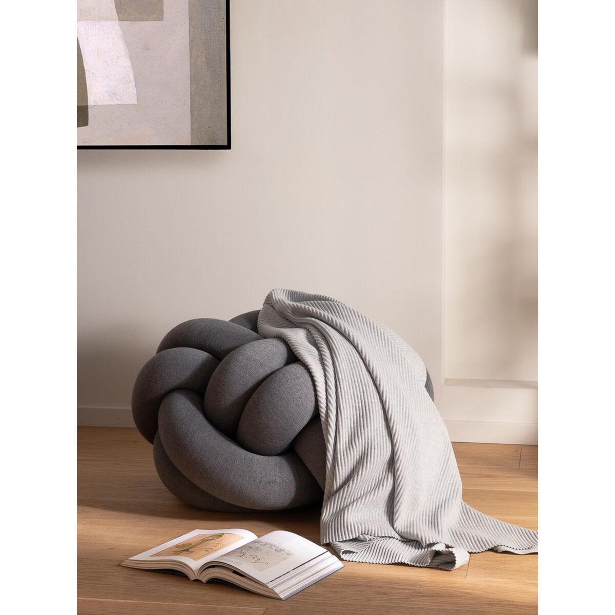 Pleece Rug 140x160 Light Gray