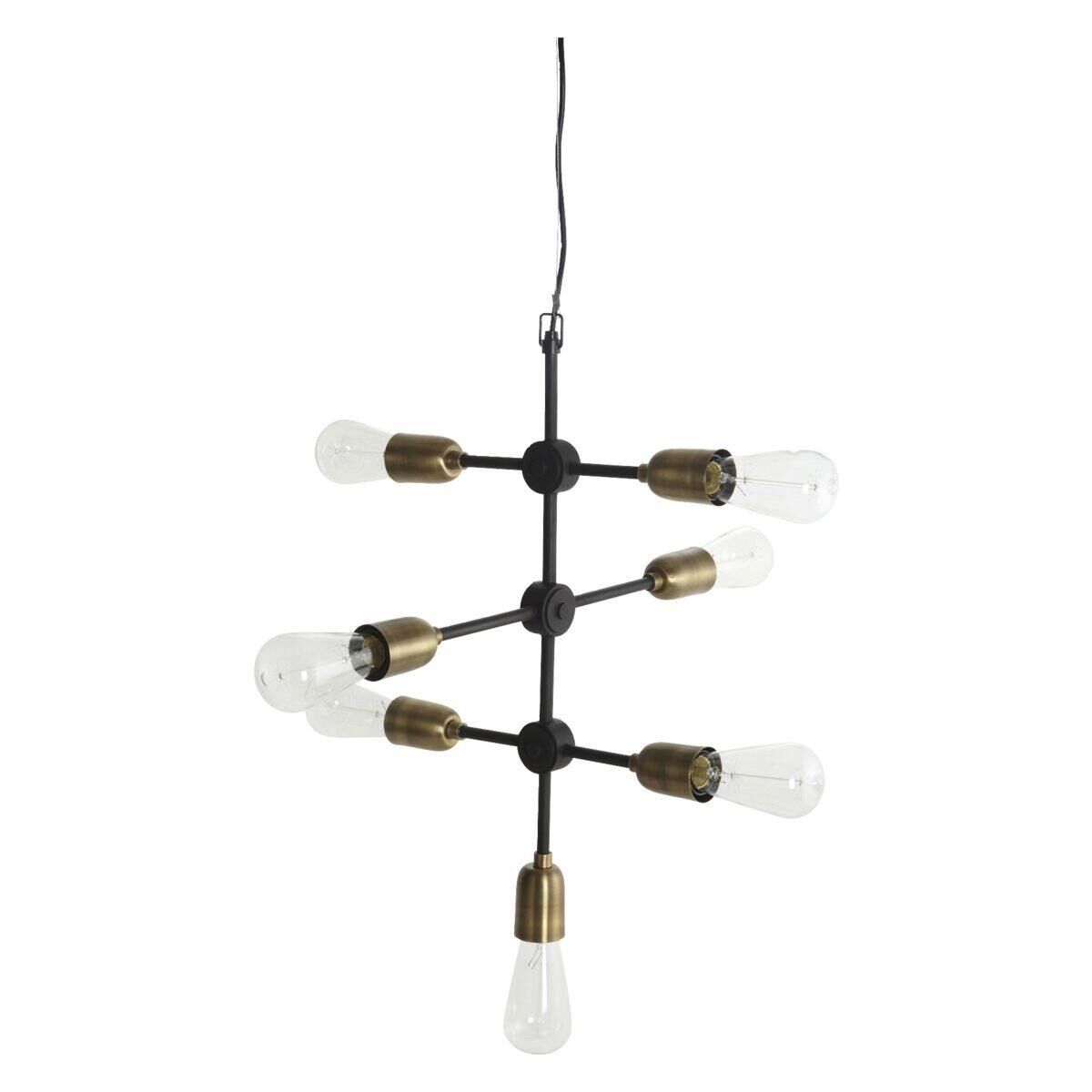 Molecular 7 Taklampa Svart/ M&auml;ssing