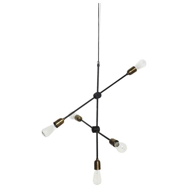 Molecular 5 Lampa Wisząca Czarny/ Mosiężny