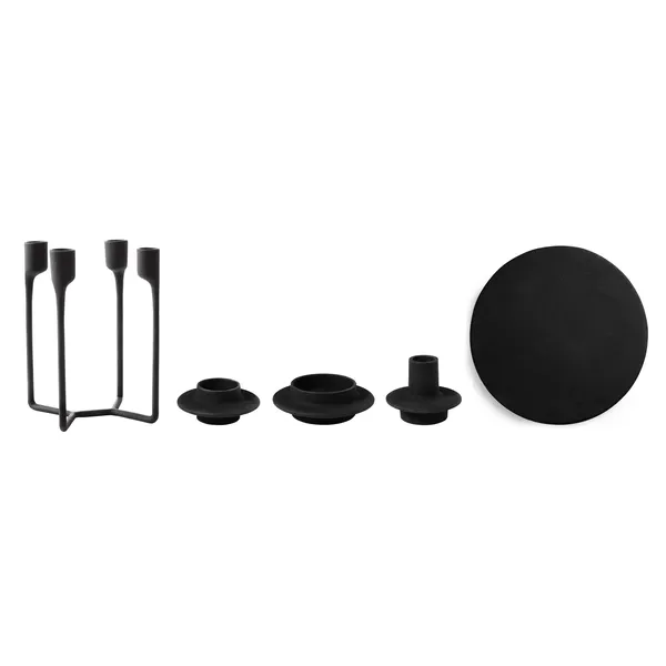 Heima 4-armed Candlestick Black