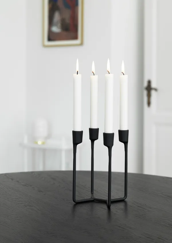 Heima 4-armed Candlestick Black