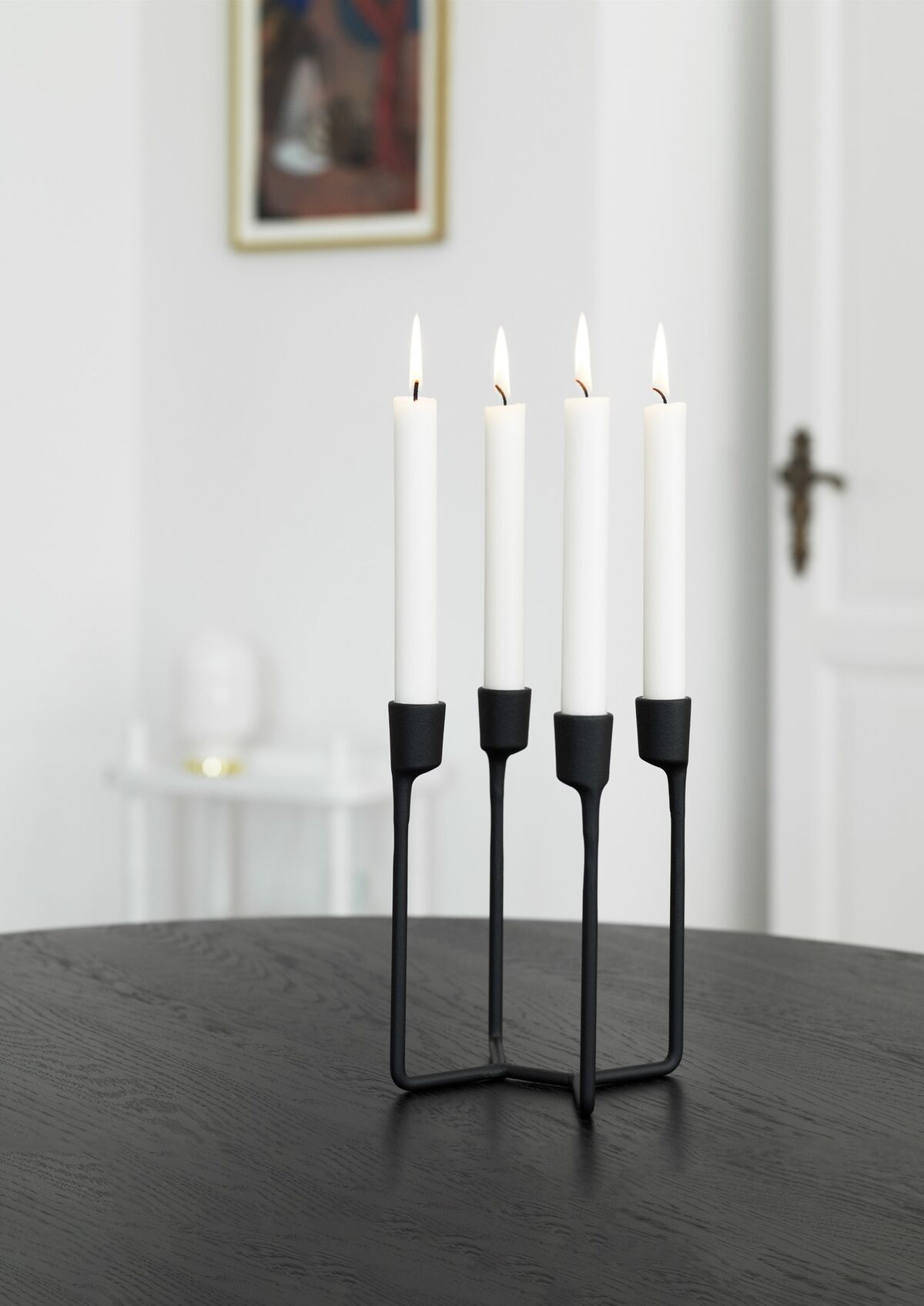 Heima 4-armed Candlestick Black