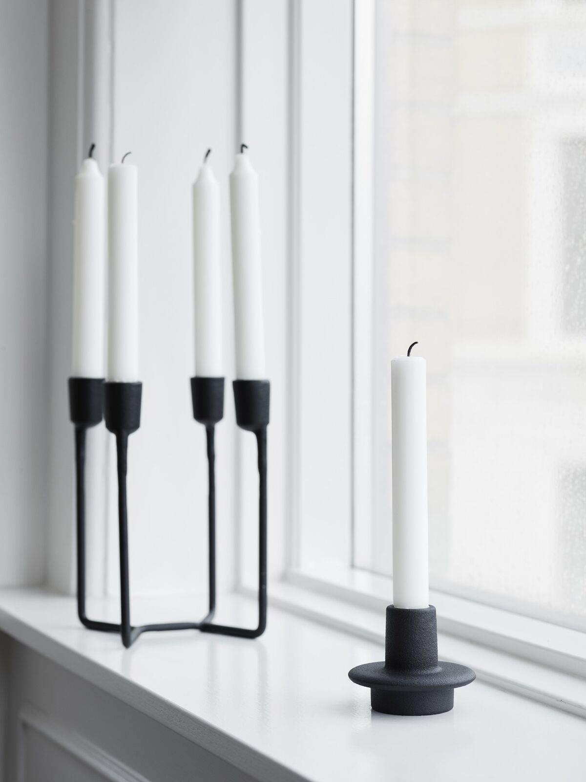 Heima 4-armed Candlestick Black