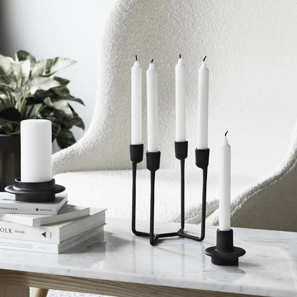 Heima 4-armed Candlestick Black