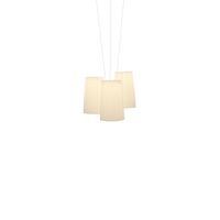 Fiesta 3 hanglamp Ø63 wit/goud