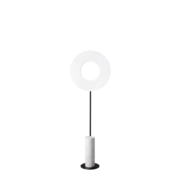 Lámpara de pie Iris Totem pequeña blanco/blanco mármol