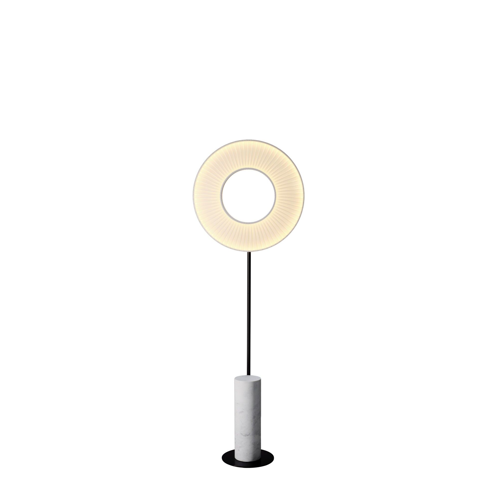 Iris Totem Lampadaire Small Blanc/Marbre blanc