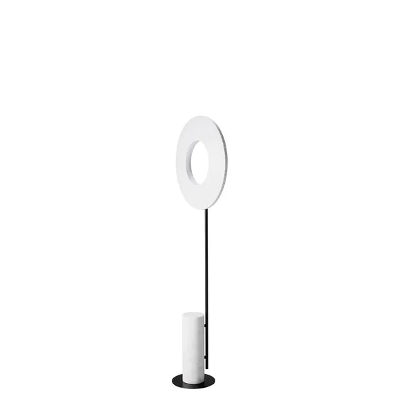Lámpara de pie Iris Totem pequeña blanco/blanco mármol