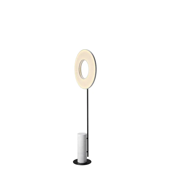 Lámpara de pie Iris Totem pequeña blanco/blanco mármol