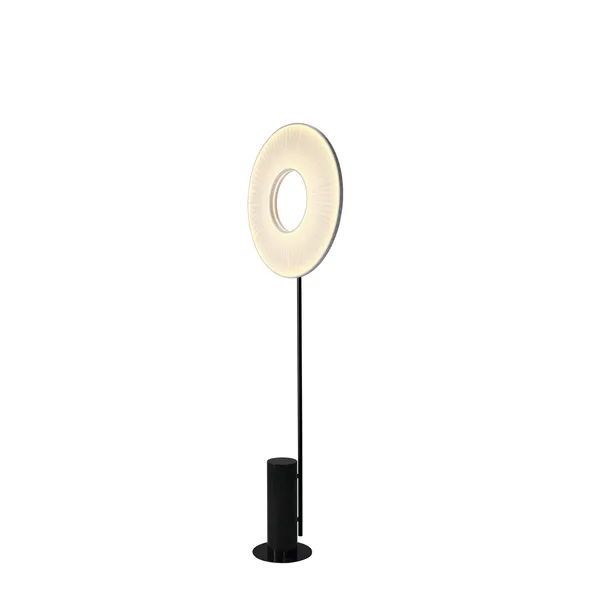 Iris Totem Stehleuchte Medium Weiß/Schwarzer Marmor