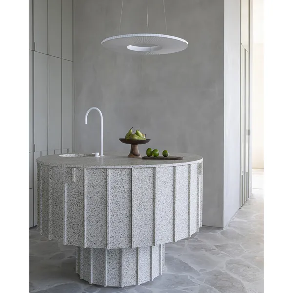 Iris hanglamp horizontaal Ø60 wit