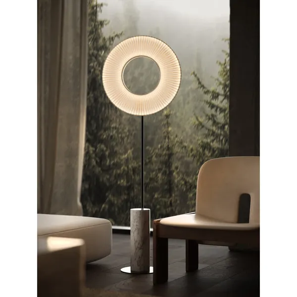 Iris Totem Stehleuchte Medium Weiß/Weißer Marmor