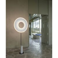 Lámpara de pie Iris Totem pequeña blanco/blanco mármol