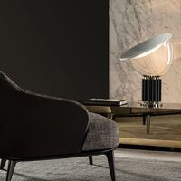 Taccia LED Table Lamp Black/ Glass