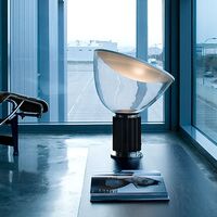 Taccia LED Table Lamp Black/ Glass