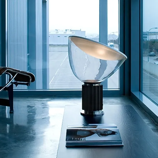 Taccia LED Table Lamp Black/ Glass