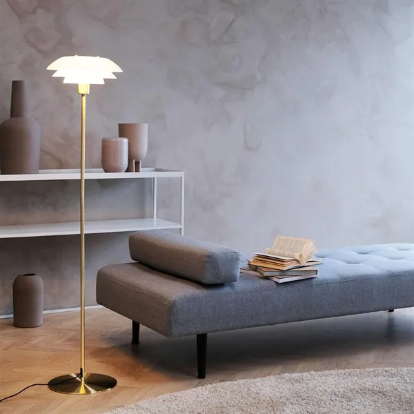 DL31 Floor Lamp Opal/Brass