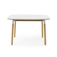 Form Dining Table 120 x 120 cm White/ Oak