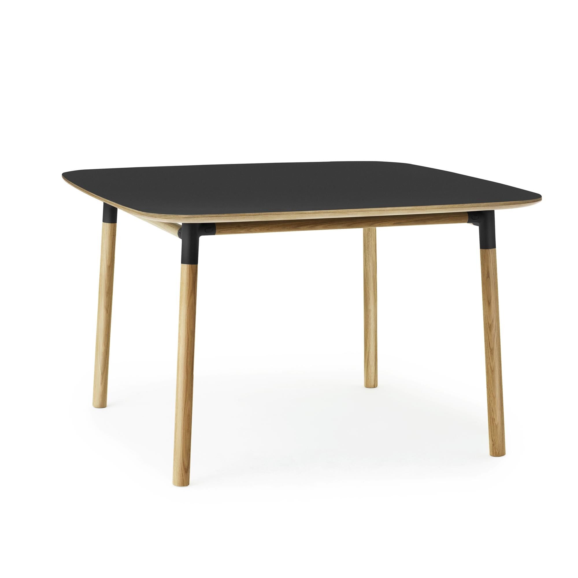 Form Spisebord 120 x 120 cm Sort/Egetr