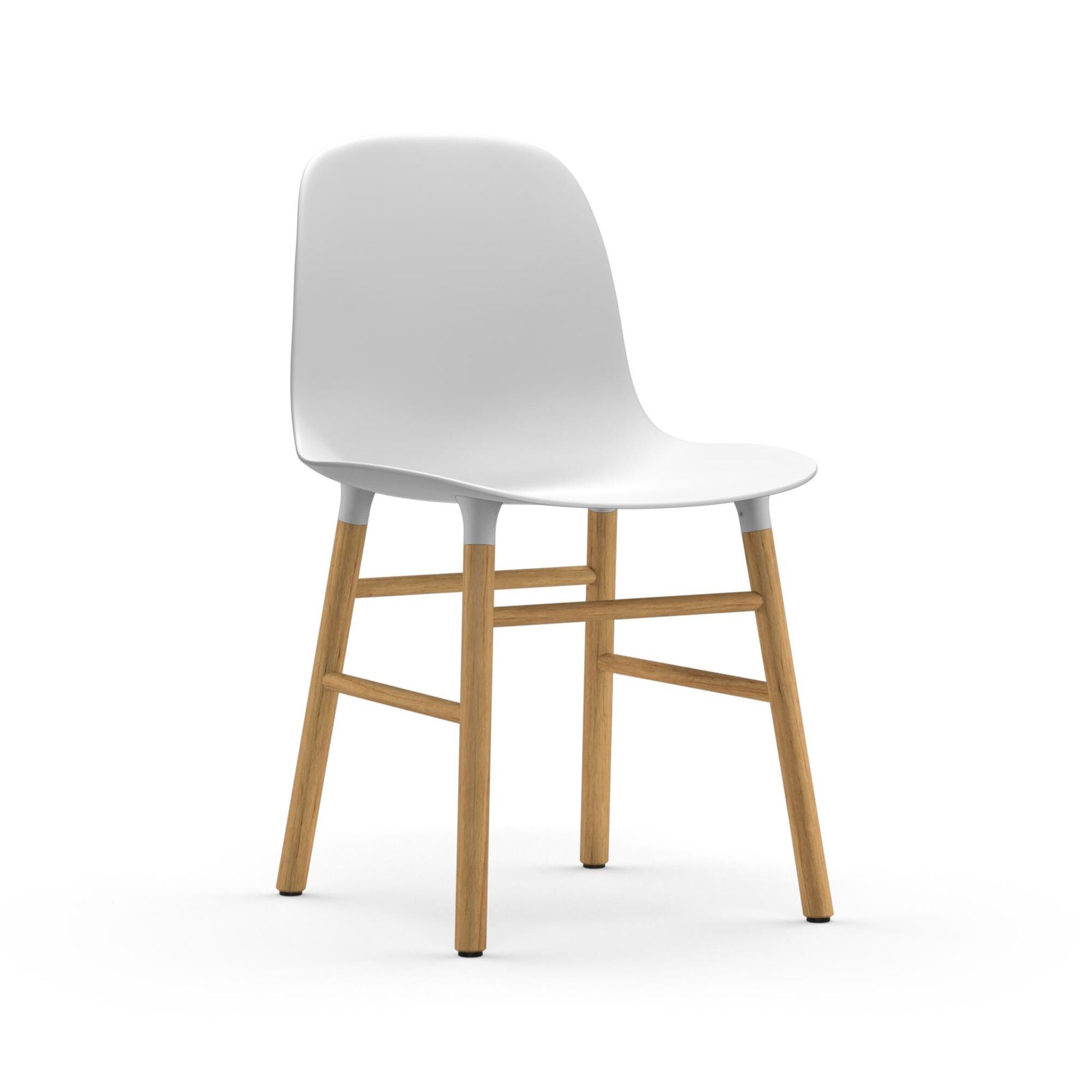 Form Chaise de Salle à Manger Blanc/ Chêne