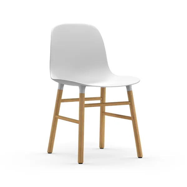 Form Spisebordsstol Hvid/Egetræ