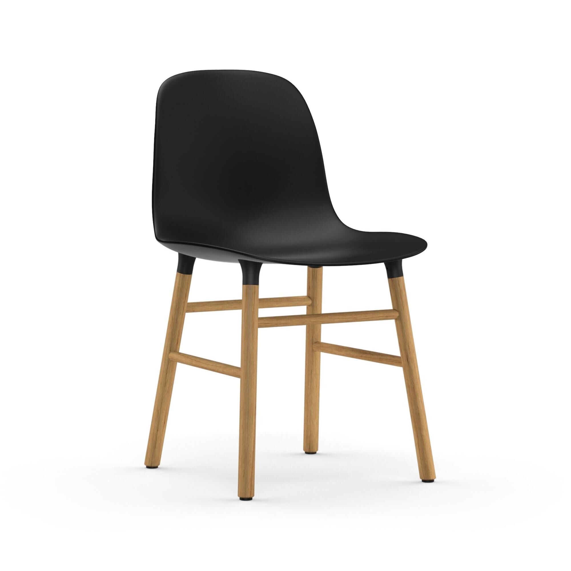 Form Chaise de Salle à Manger Noir/ Chêne