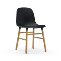 Silla de Comedor Form Negro/ Roble