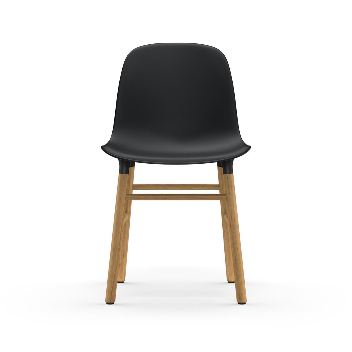 Silla de Comedor Form Negro/ Roble