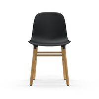Silla de Comedor Form Negro/ Roble