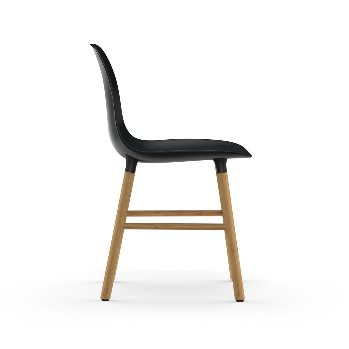 Silla de Comedor Form Negro/ Roble