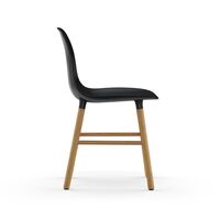 Silla de Comedor Form Negro/ Roble
