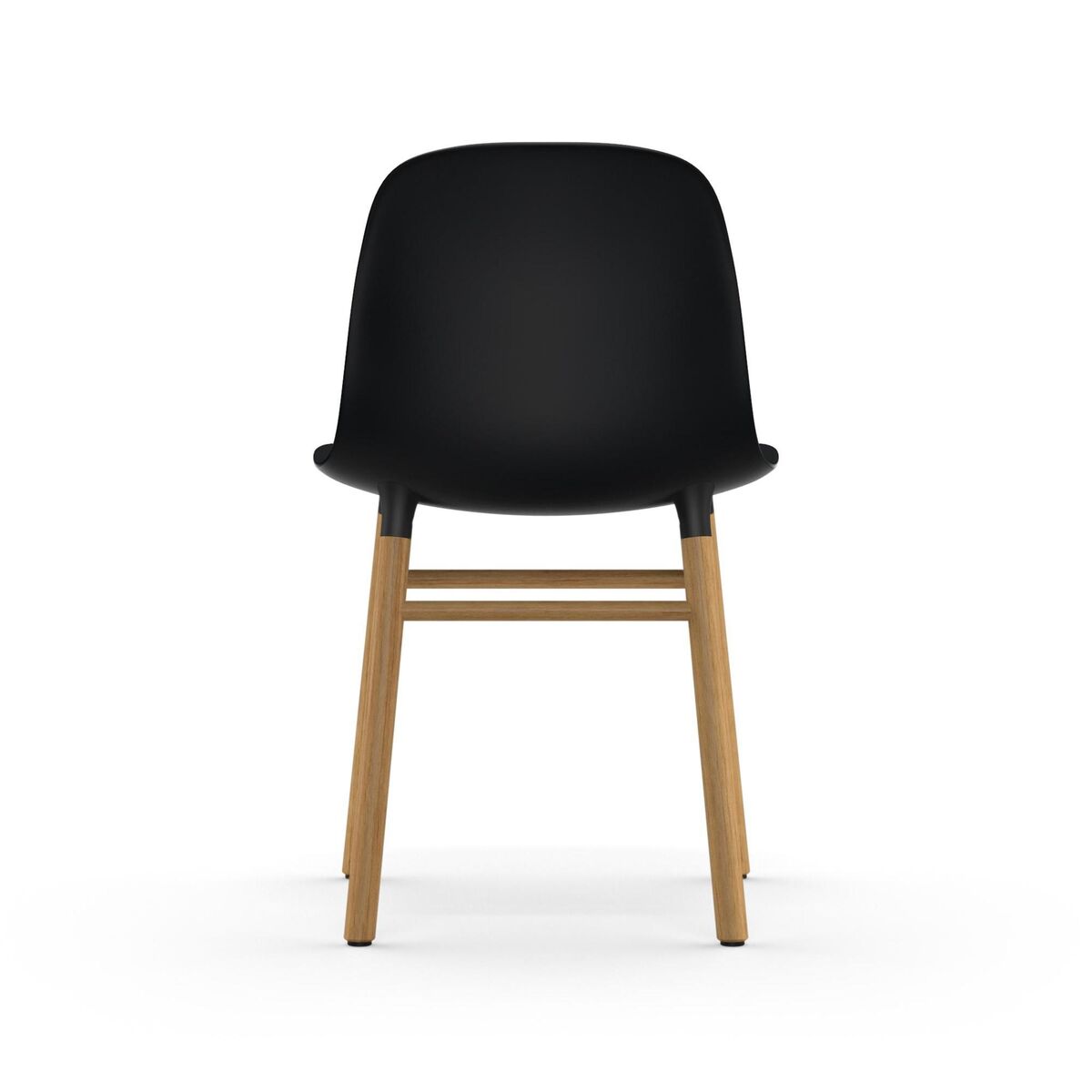 Silla de Comedor Form Negro/ Roble