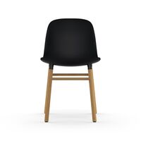 Silla de Comedor Form Negro/ Roble