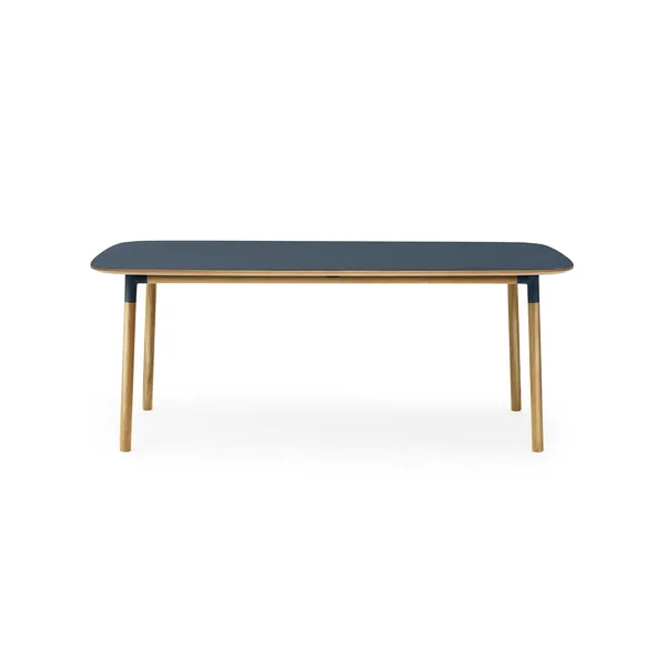 Form Esstisch 95 x 200 cm Blau/Eiche