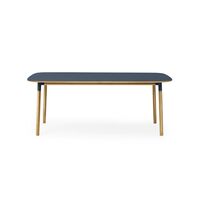 Form Esstisch 95 x 200 cm Blau/Eiche