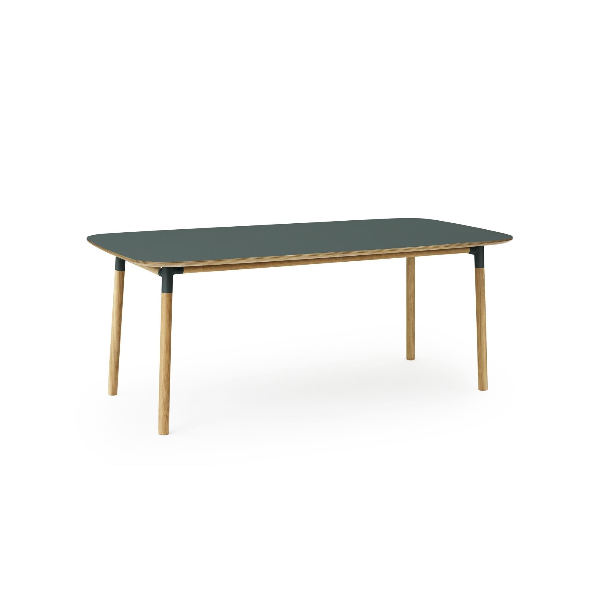 Form Spisebord 95 x 200 cm Grn/Egetr