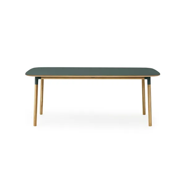 Form Eettafel 95 x 200 cm Groen/Eiken