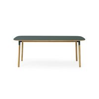 Form Eettafel 95 x 200 cm Groen/Eiken